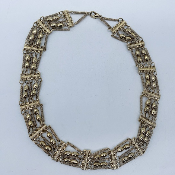 Vintage Gold-Plated 3-Strands Necklace - Picture 4 of 10